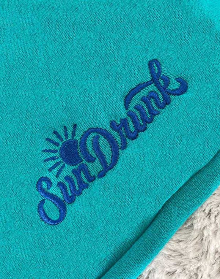 Hoodie - Teal plain - Sun Drunk
