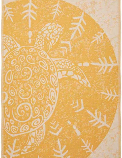 Sea Turtle Turkish Towel - Jaune - Sun Drunk
