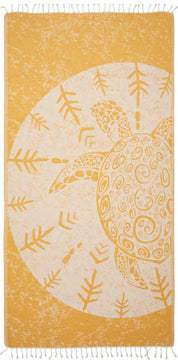 Sea Turtle Turkish Towel - Jaune - Sun Drunk