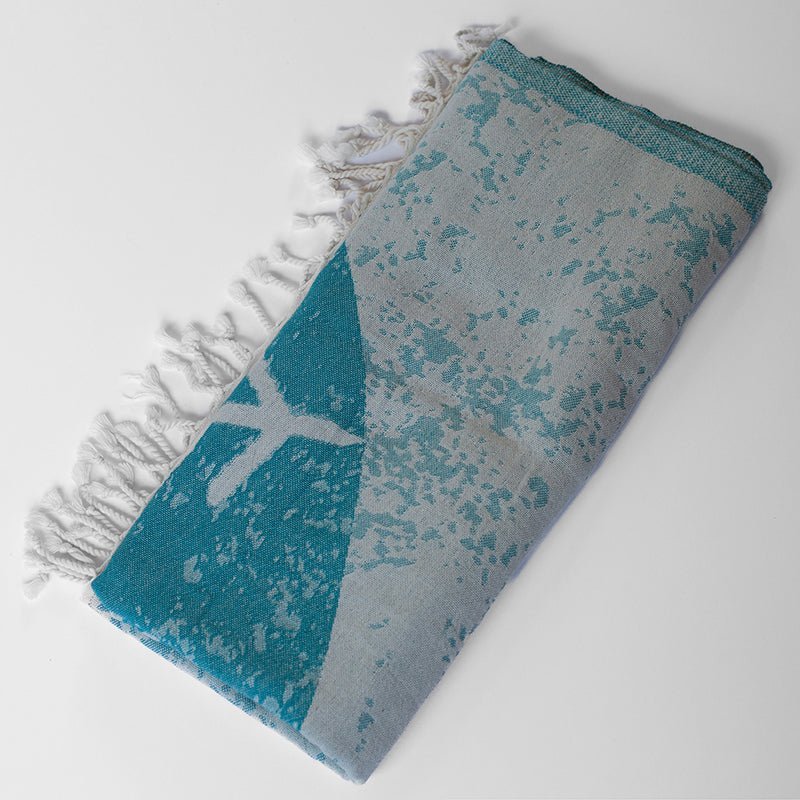 Sea Turtle Turkish Towel - Turquoise - Sun Drunk