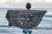 Shark Turkish Towel - Noir - Sun Drunk