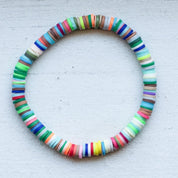 Stretch Fimo Heishi Multi Color Bracelet - Sun Drunk