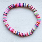 Stretch Fimo Heishi Multi Color Bracelet - Sun Drunk