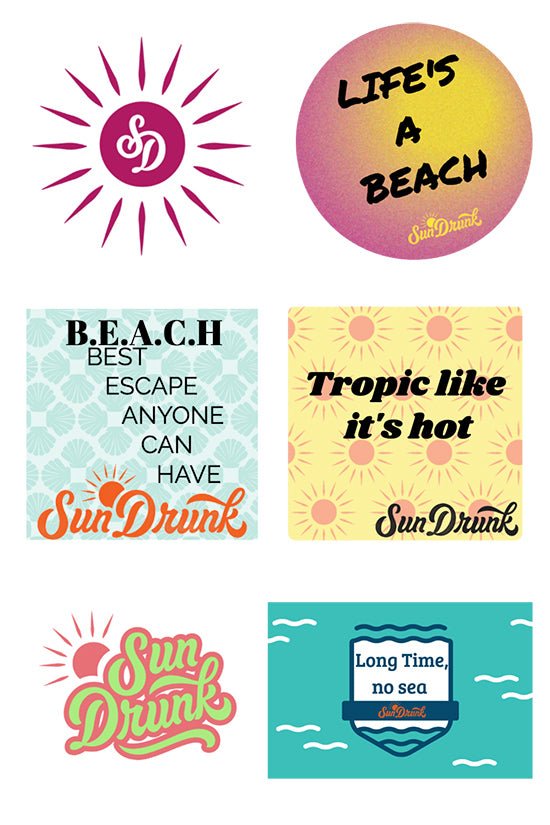 Sun Drunk Stickers - Sun Drunk