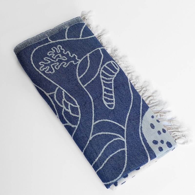 Whale Shark Turkish Towel - Bleu - Sun Drunk