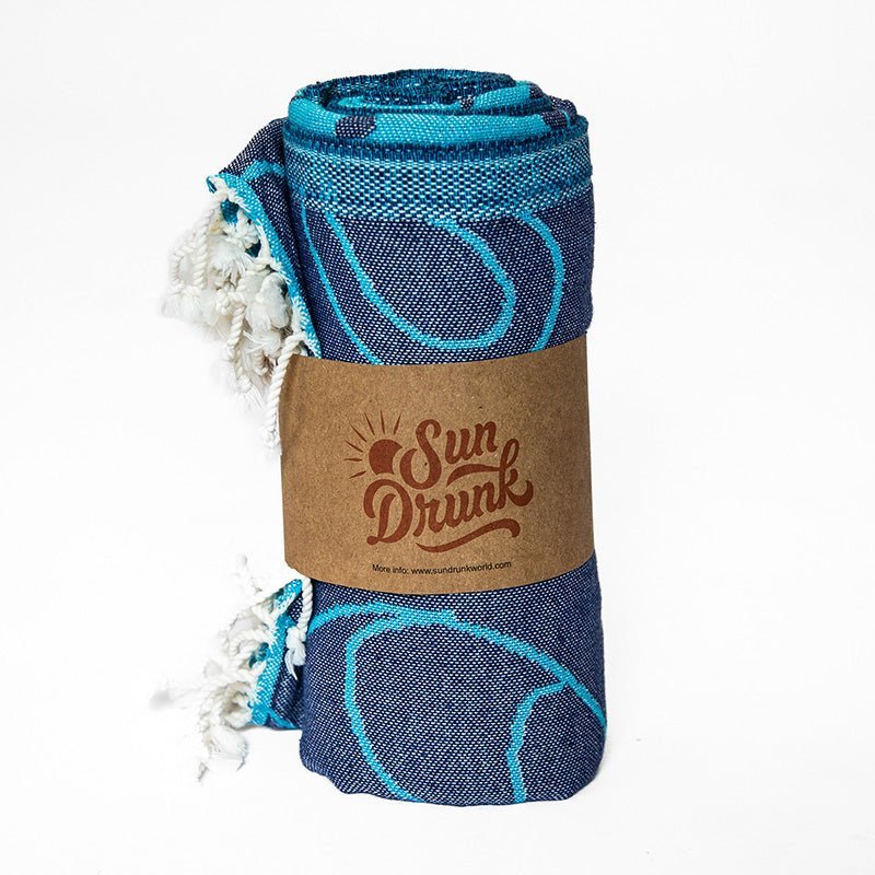 Whale Shark Turkish Towel - Turquoise - Sun Drunk
